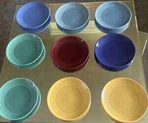 Vintage Bauer Pottery Ringware 9.5 inch Dinner Plates Choose Color Quantity